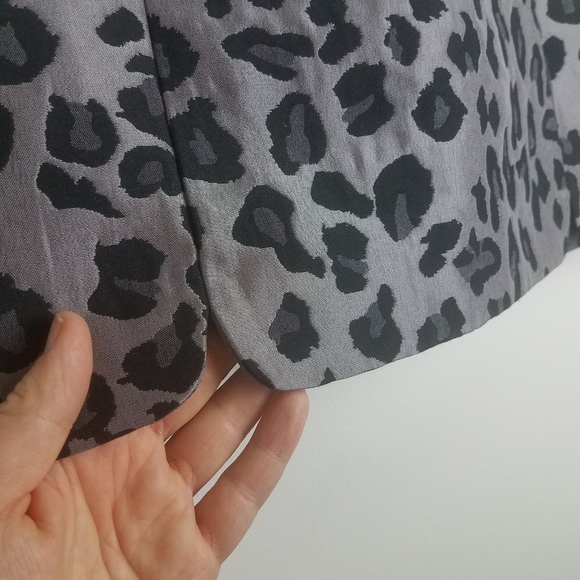 Oasis Leopard Print Jacquard Mini Skirt 10 - Picture 3 of 5